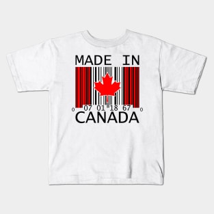 Made In Canada Barcode Kids T-Shirt